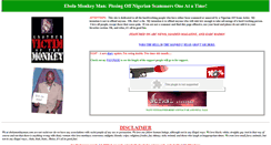 Desktop Screenshot of ebolamonkeyman.com