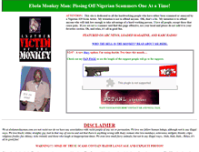 Tablet Screenshot of ebolamonkeyman.com